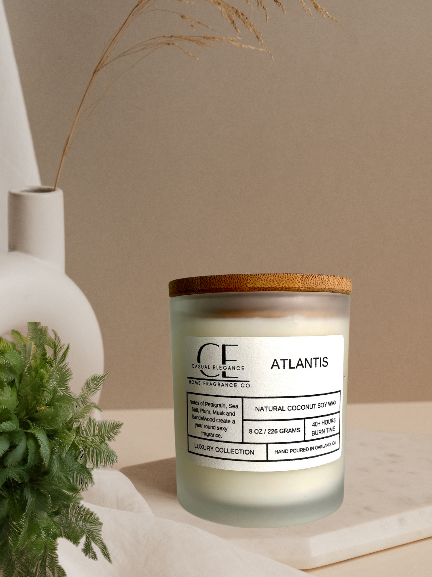 Atlantis Candle -  Sandalwood, Musk and Ozone scented