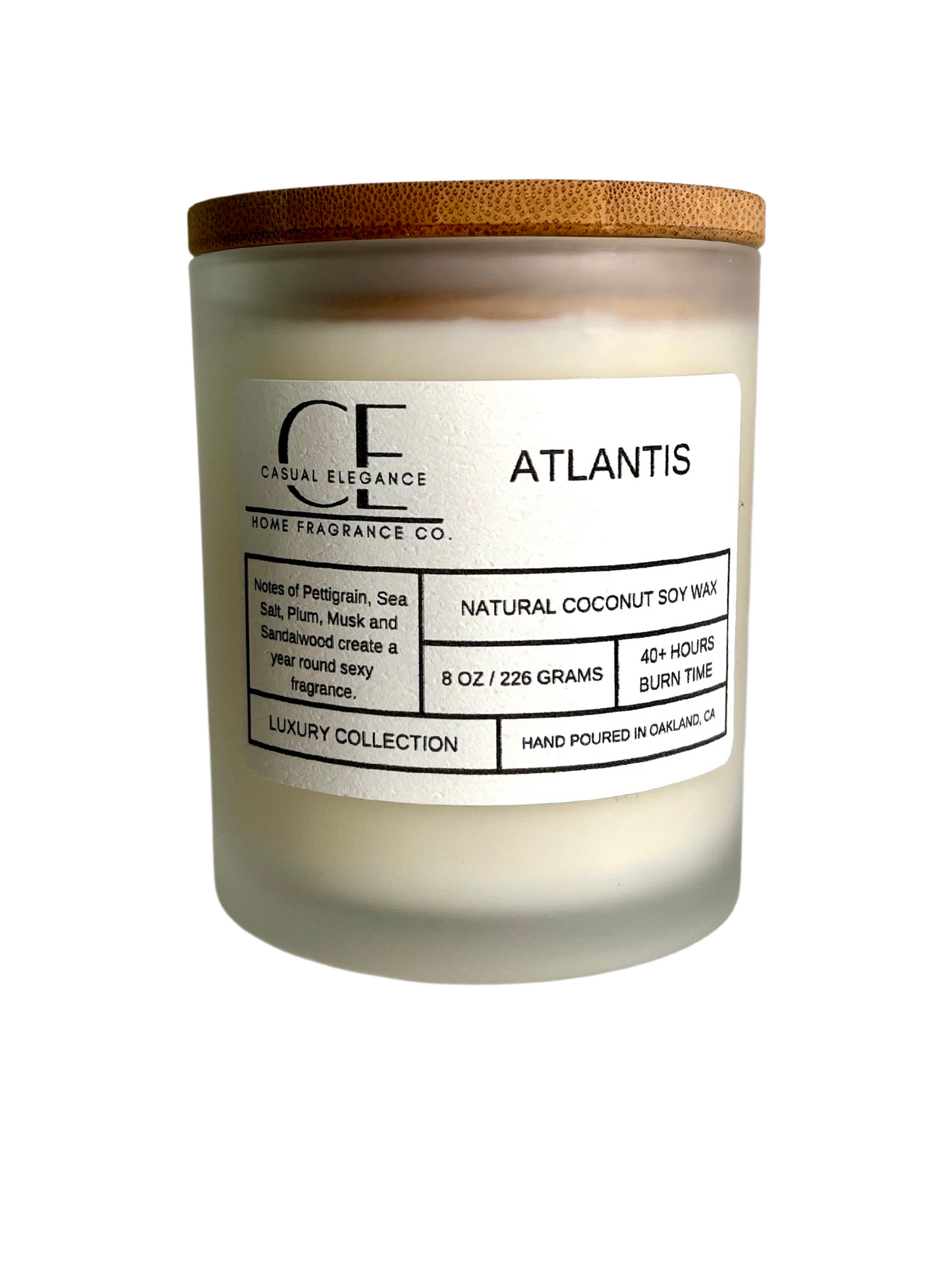 Atlantis Candle -  Sandalwood, Musk and Ozone scented