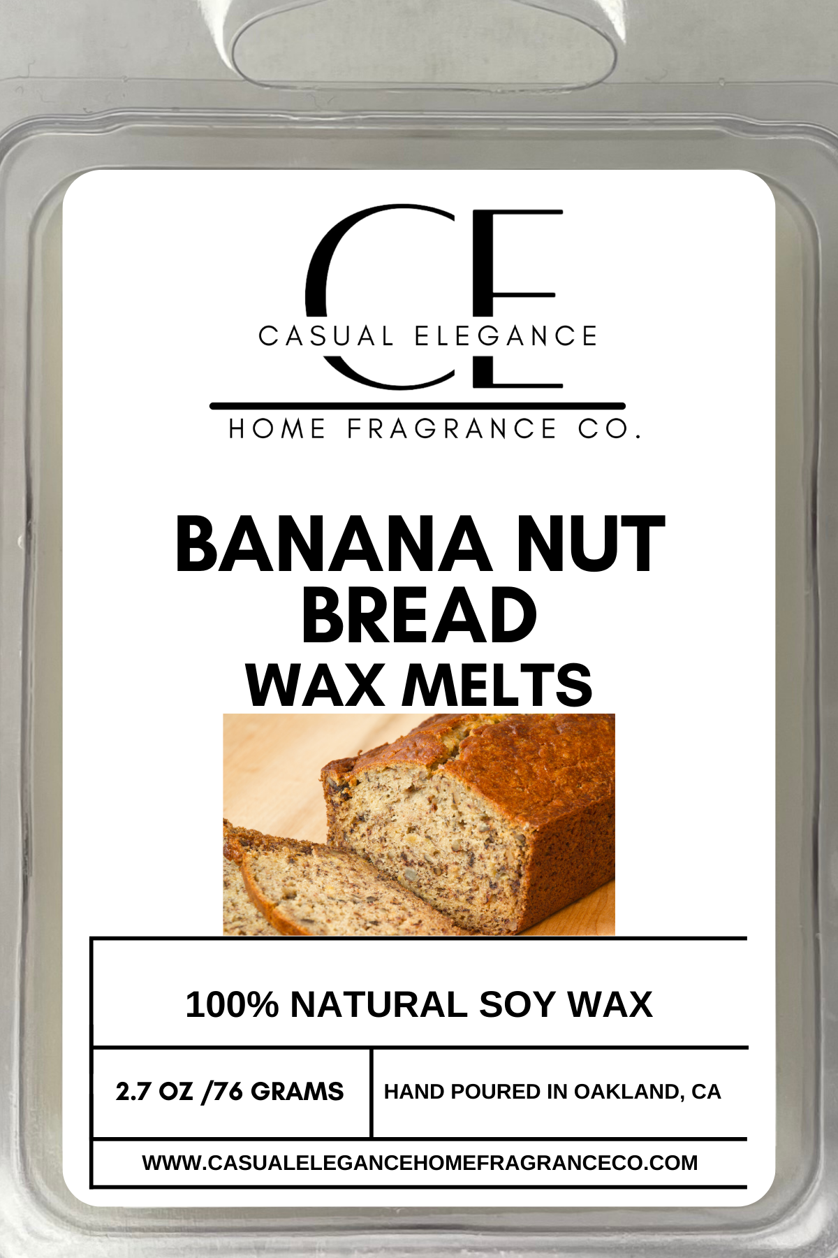 Banana Nut Bread Scented Wax Melt - 6 Cavity Clamshell