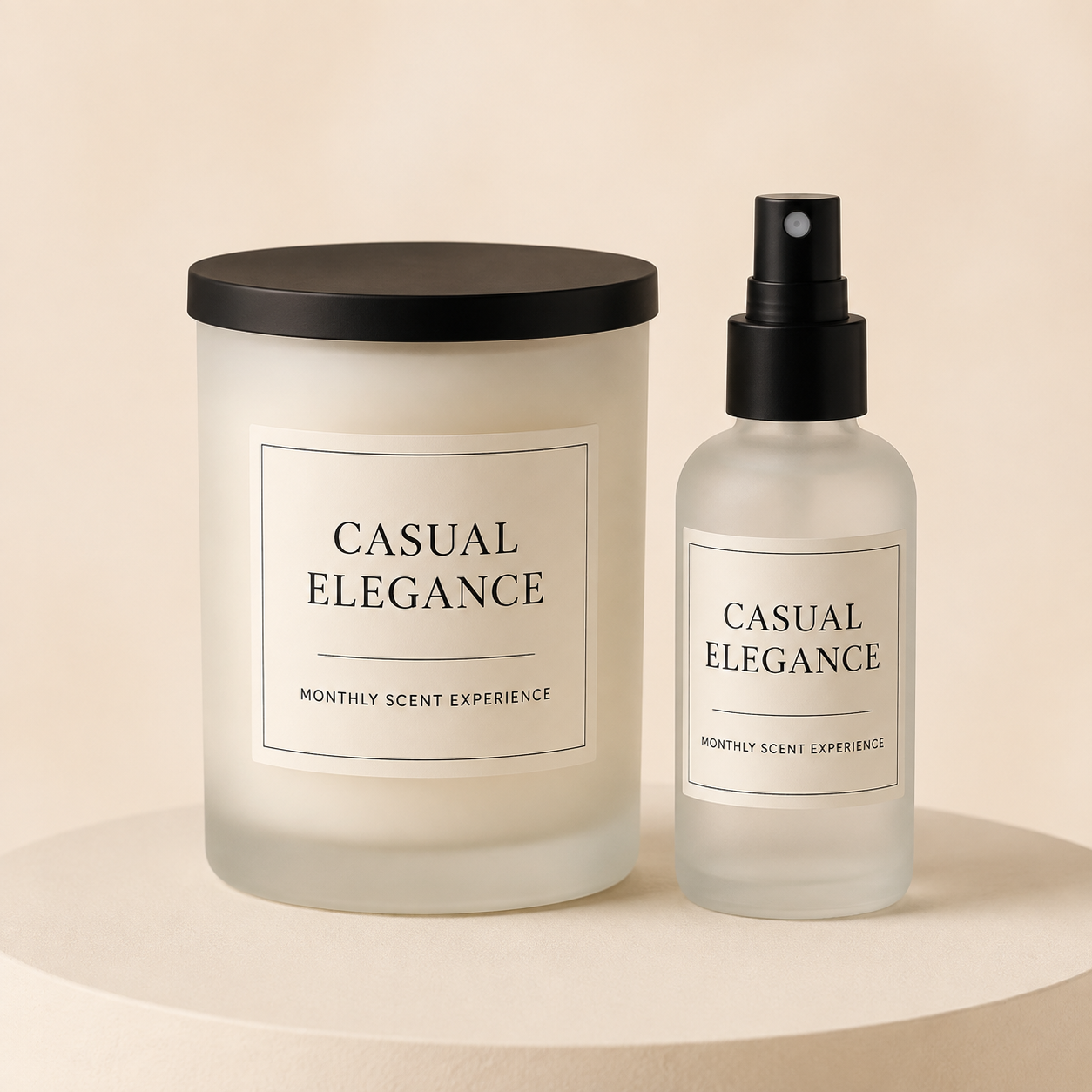 Casual Elegance monthly scent subscription with candle and room spray