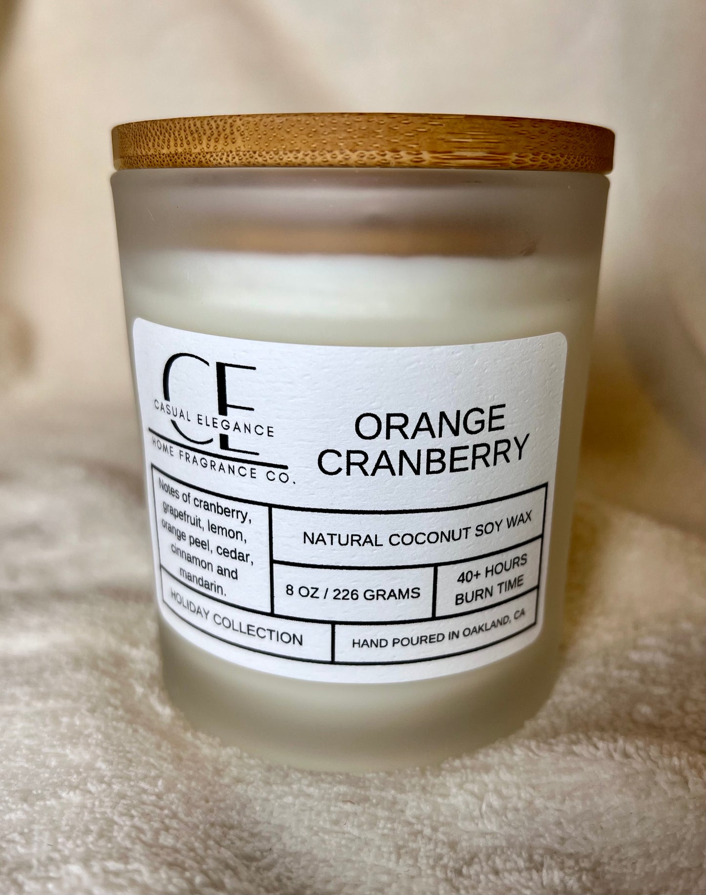 Orange Cranberry Scented Candle