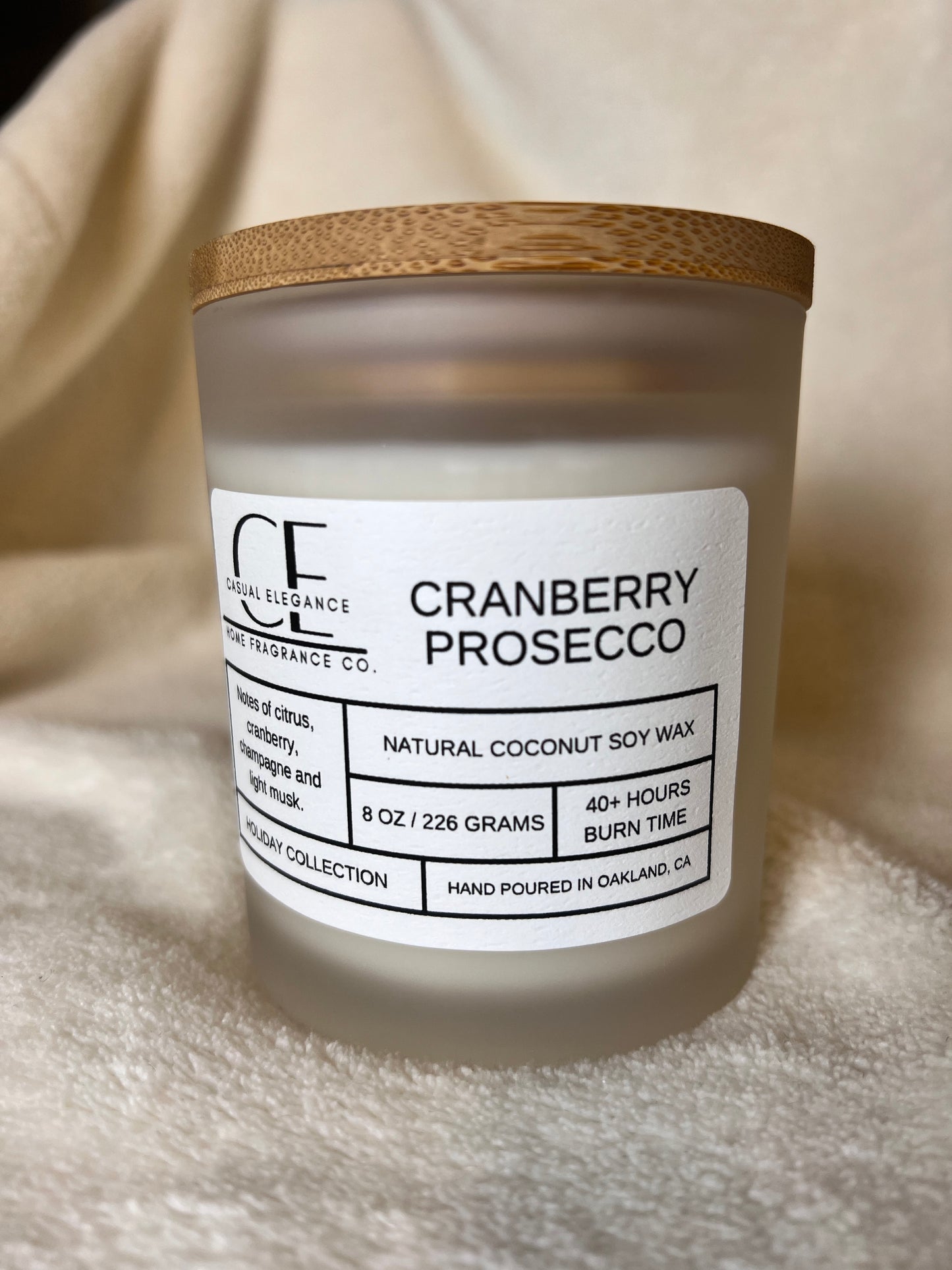 Cranberry Prosecco Scented Candle