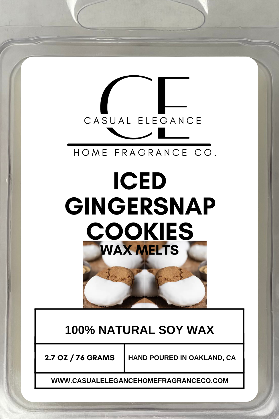 Iced Gingersnap Cookies Scented Wax Melt - 6 Cavity ClamShell