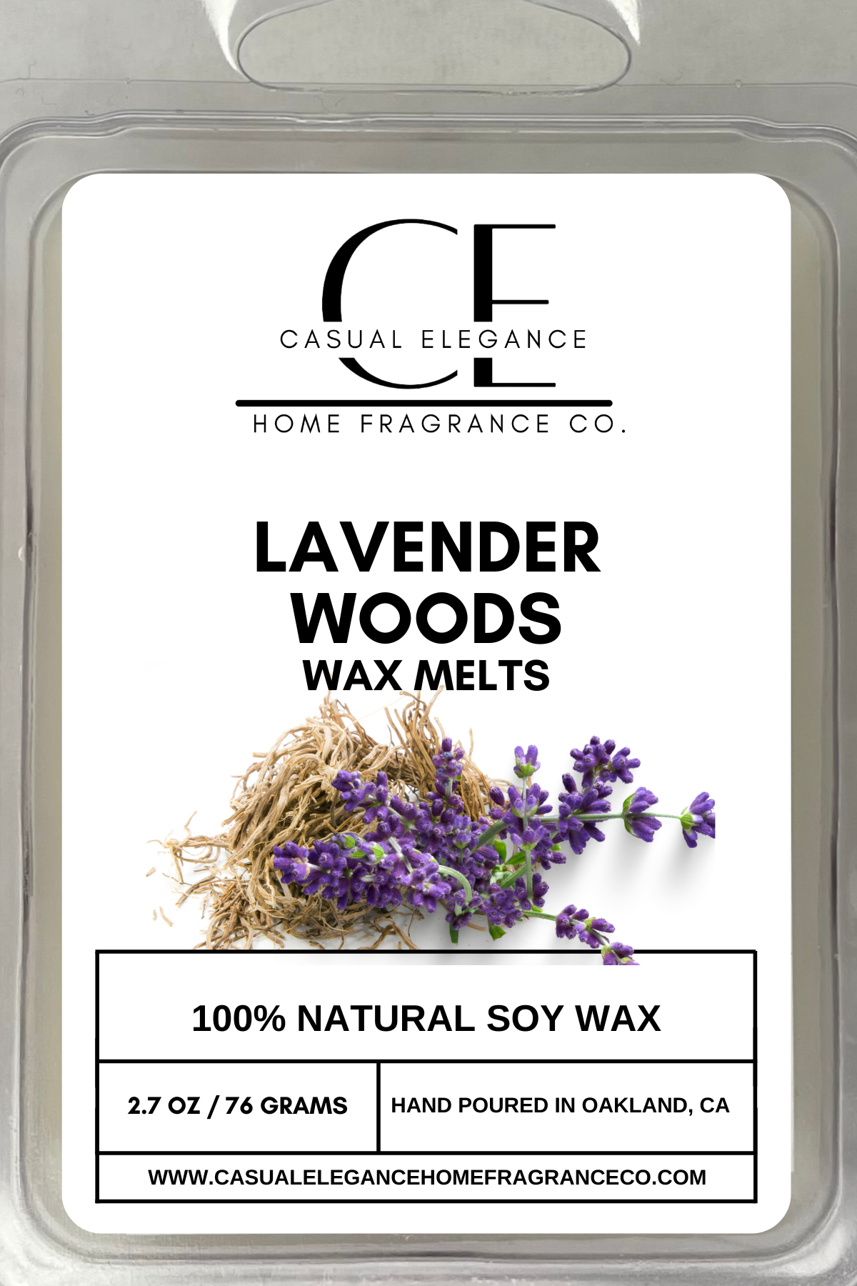 Lavender Woods Scented Wax Melt - 6 Cavity ClamShell