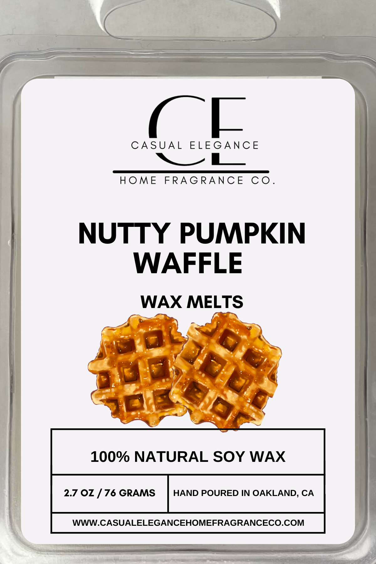 Nutty Pumpkin Waffle Scented Wax Melt - 6 Cavity Clamshell