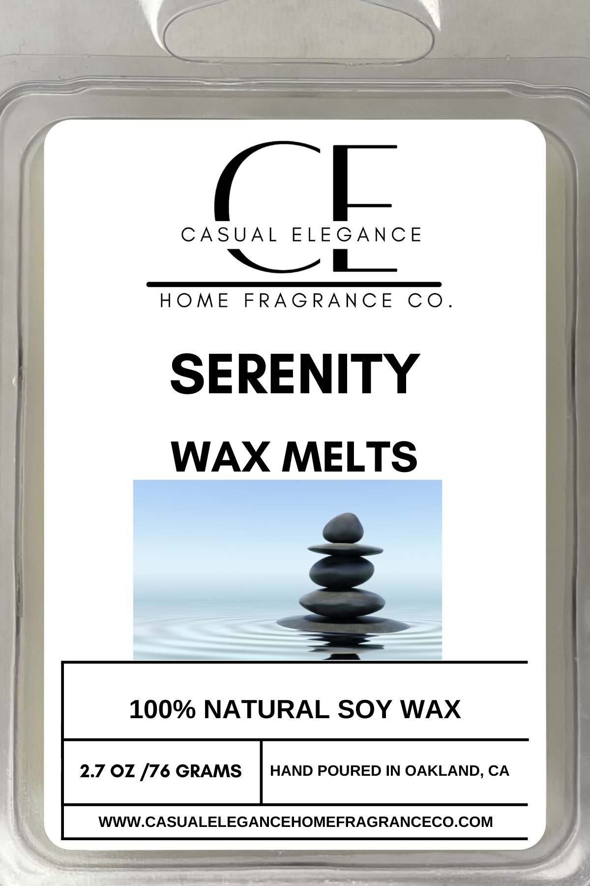 Serenity Scented Wax Melt - 6 Cavity Clamshell