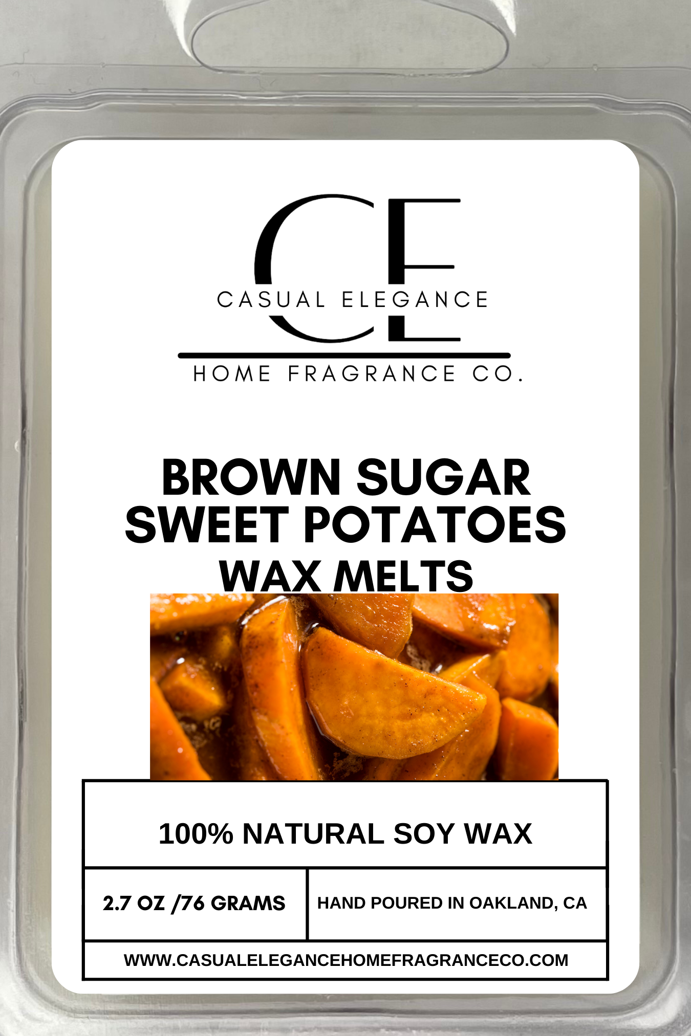 Sweet Potatoes & Brown Sugar Scented Wax Melt - 6 Cavity ClamShell