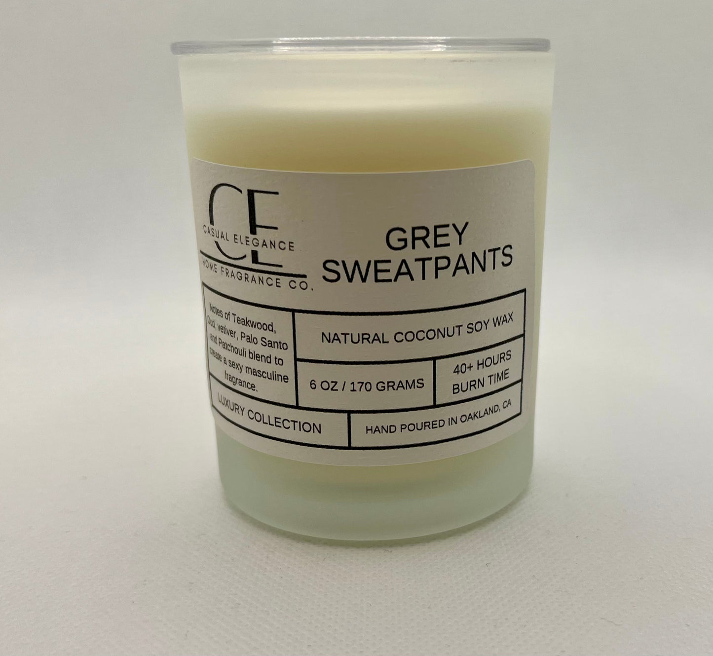 Grey Sweatpants Wickless Candle